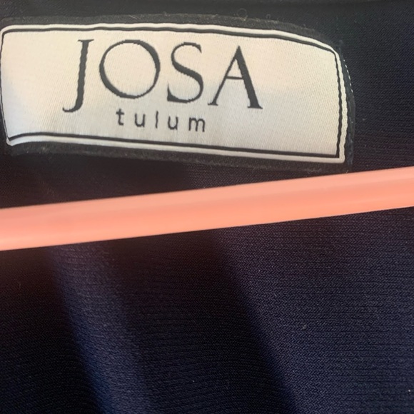 Josa Tulum Navy Blue Midi Length Party Dress Woman’s Size Small - Picture 3 of 4